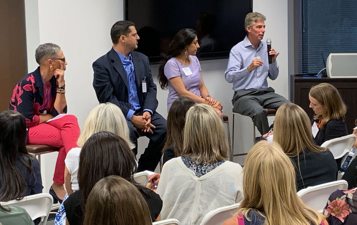 Panel participants, from left: Susan Windham-Bannister, Daniel Tellalian, Rachna Khosla, Sean Harper